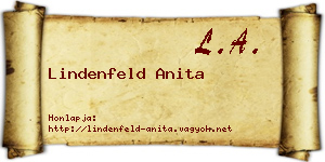 Lindenfeld Anita névjegykártya